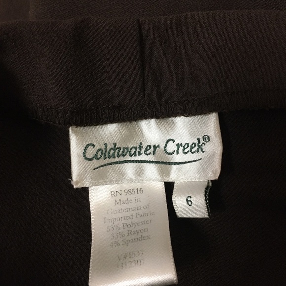 Coldwater Creek Size 6 Brown Dress Slacks - Picture 4 of 4